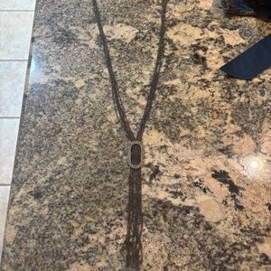 Brown silver necklace